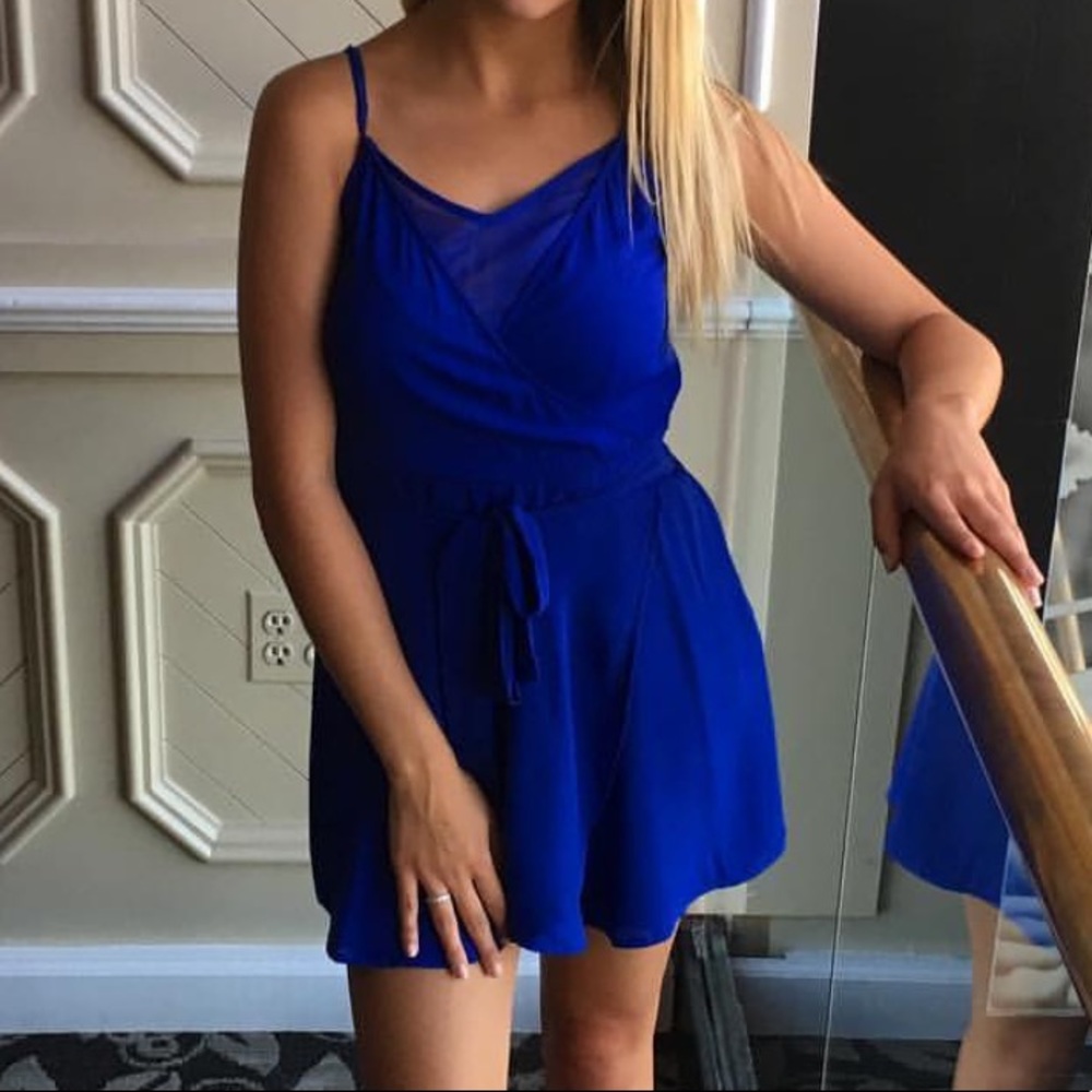Blue express romper